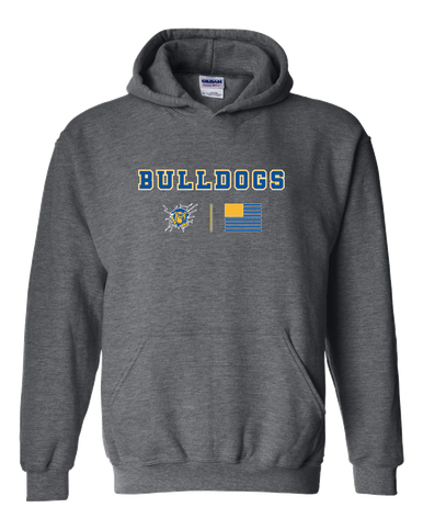 Kingman Bulldogs Team Colors Flag Men's Hoodie