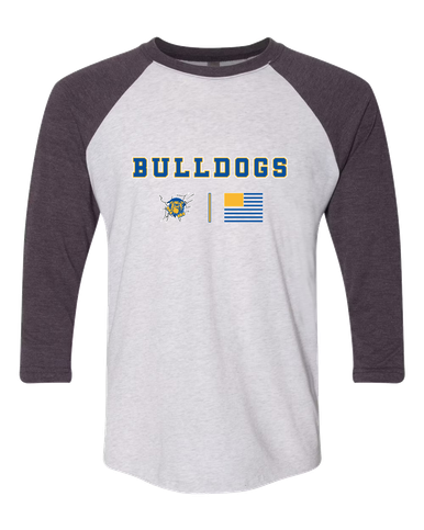 Kingman Bulldogs Team Colors Flag Men's Baseball T-Shirt