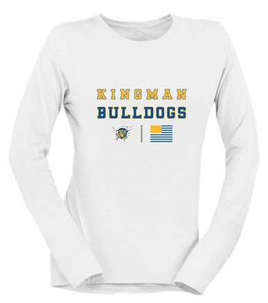 Kingman Bulldogs Spirit Flag Women's Premium LS T-Shirt