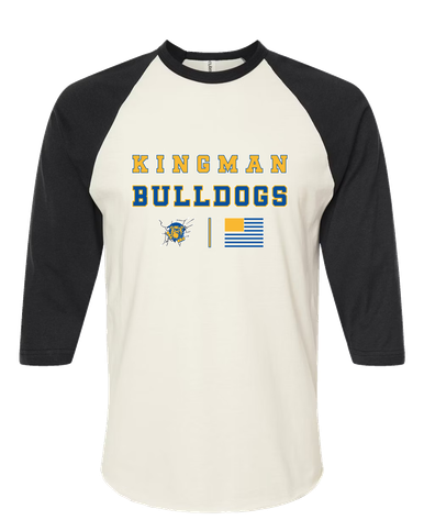 Kingman Bulldogs Spirit Flag Women's Baseball T-Shirt