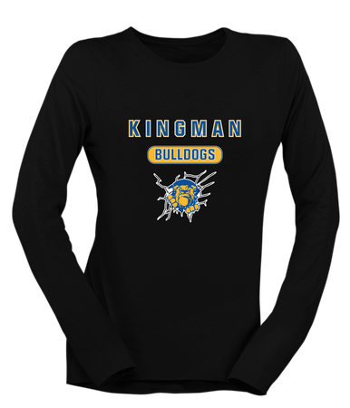 Kingman Bulldogs Mascot #3 Women's LS T-Shirt