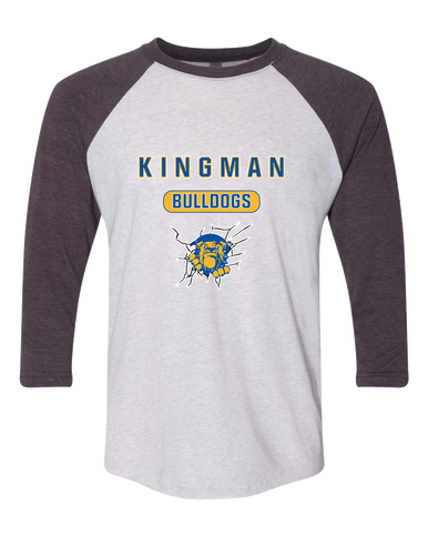 Kingman Bulldogs Mascot #3 Women's Baseball T-Shirt