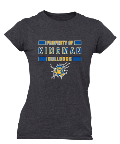 Kingman Bulldogs Property Of Women's Premium SS T-Shirt