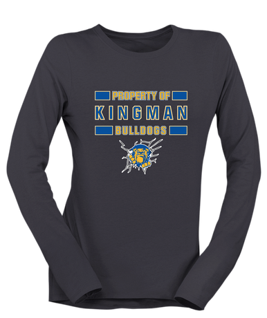 Kingman Bulldogs Property Of Women's LS T-Shirt