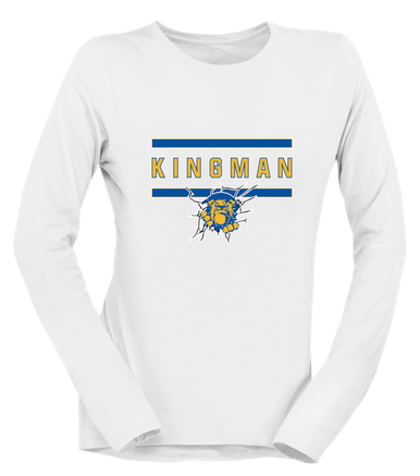 Kingman Bulldogs Mascot #4 Women's Premium LS T-Shirt