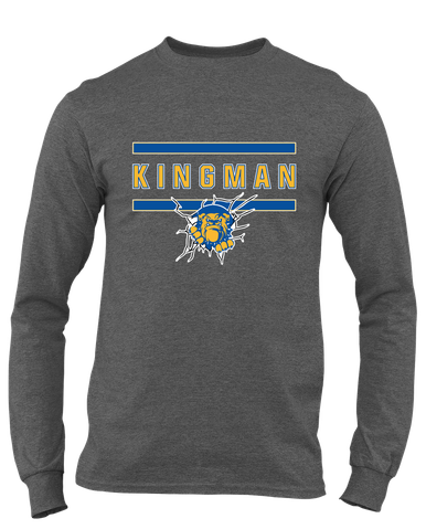 Kingman Bulldogs Mascot #4 Men's LS T-Shirt