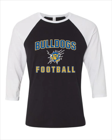 Kingman Bulldogs Football #1 Women's Baseball T-Shirt