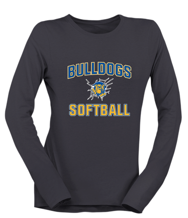 Kingman Bulldogs Softball #1 Women's Premium LS T-Shirt