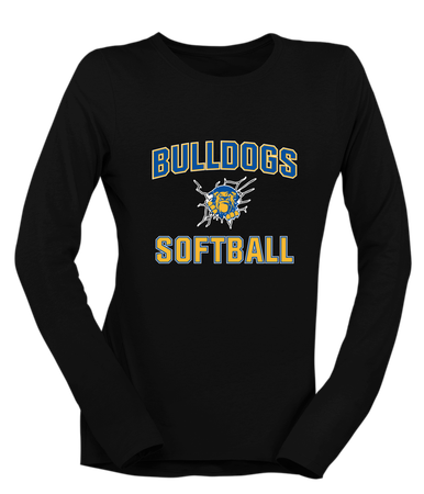Kingman Bulldogs Softball #1 Women's LS T-Shirt