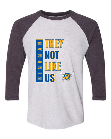 Kingman Bulldogs They Not Like Us #1 Men's Baseball T-Shirt