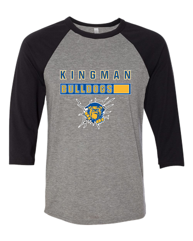 Kingman Bulldogs Mascot #7 Women's Baseball T-Shirt