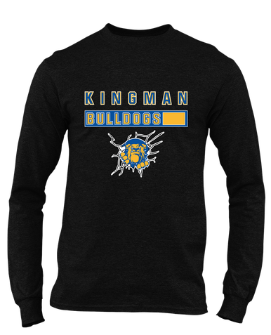 Kingman Bulldogs Mascot #7 Men's LS T-Shirt