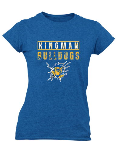 Kingman Bulldogs Mascot #9 Women's Premium SS T-Shirt
