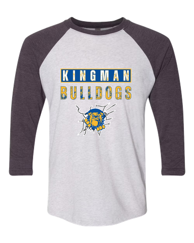 Kingman Bulldogs Mascot #9 Women's Baseball T-Shirt