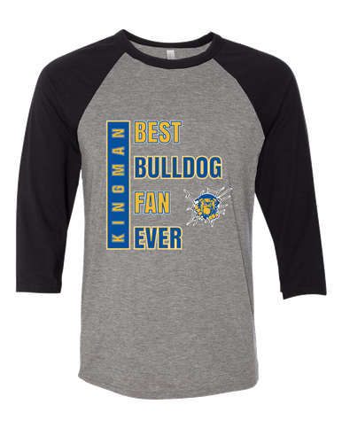 Kingman Bulldogs Best Bulldog Fan Women's Baseball T-Shirt