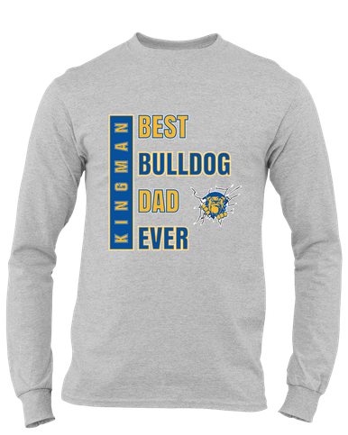 Kingman Bulldogs Best Bulldog Dad Men's LS T-Shirt