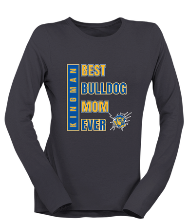 Kingman Bulldogs Best Bulldog Mom Women's LS T-Shirt