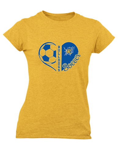 Kingman Bulldogs Heart Soccer Women's SS T-Shirt