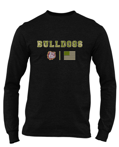 St. Cloud Bulldogs Camo Flag Men's Premium LS T-Shirt
