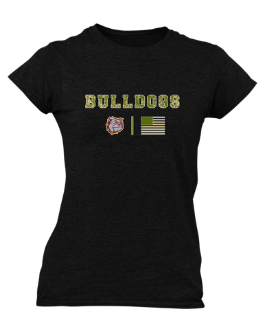 St. Cloud Bulldogs Camo Flag Women's Premium SS T-Shirt