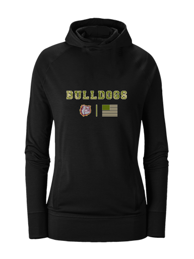 St. Cloud Bulldogs Camo Flag Women's Hoodie