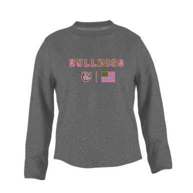 St. Cloud Bulldogs Pink Camo Flag Women's Sweatshirt