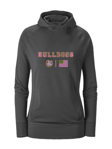 St. Cloud Bulldogs Pink Camo Flag Women's Hoodie
