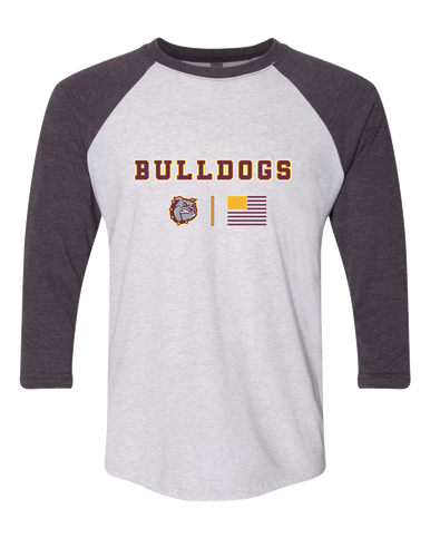 St. Cloud Bulldogs Team Colors Flag Men's Baseball T-Shirt