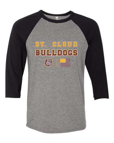St. Cloud Bulldogs Spirit Flag Men's Baseball T-Shirt
