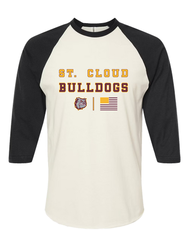 St. Cloud Bulldogs Spirit Flag Women's Baseball T-Shirt