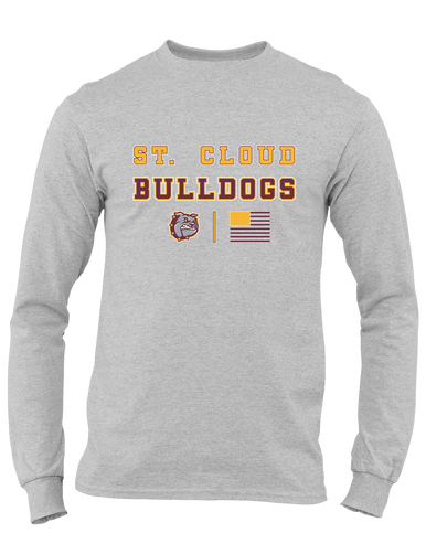 St. Cloud Bulldogs Spirit Flag Men's LS T-Shirt