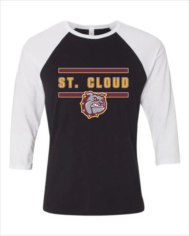 St. Cloud Bulldogs Mascot #4 Women's Baseball T-Shirt