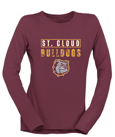 St. Cloud Bulldogs Mascot #9 Women's LS T-Shirt