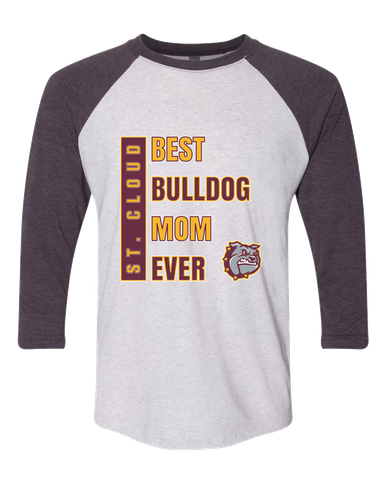St. Cloud Bulldogs Best Bulldog Mom Women's Baseball T-Shirt