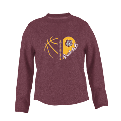 St. Cloud Bulldogs Heart Basketball Women's Sweatshirt