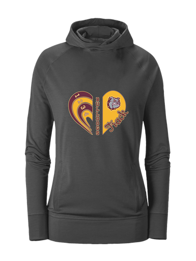 St. Cloud Bulldogs Heart Track Women's Hoodie