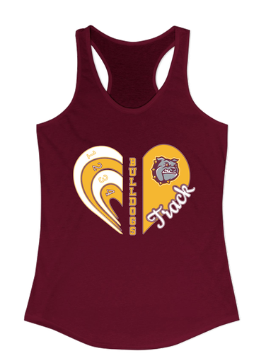 St. Cloud Bulldogs Heart Track Women's Tank Top
