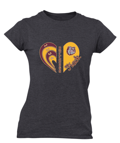 St. Cloud Bulldogs Heart Track Women's Premium SS T-Shirt