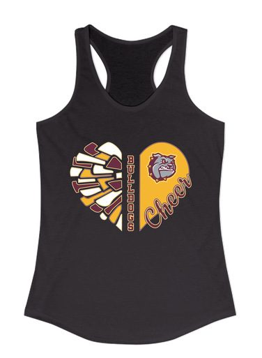 St. Cloud Bulldogs Heart Cheer Women's Tank Top