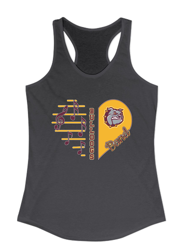 St. Cloud Bulldogs Heart Band Women's Tank Top