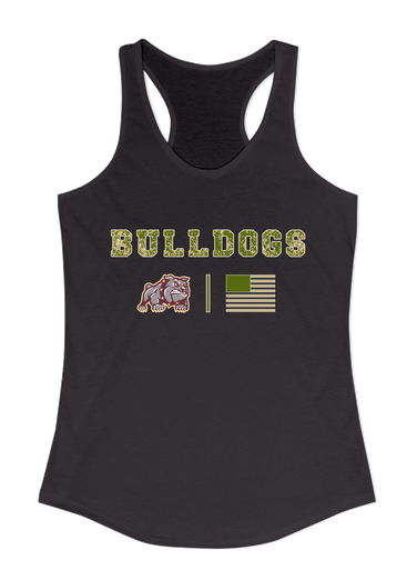 St. Cloud Bulldogs Mascot Camo Flag Women's Tank Top