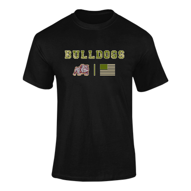 St. Cloud Bulldogs Mascot Camo Flag Men's SS T-Shirt