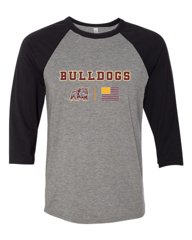 St. Cloud Bulldogs Mascot Team Colors Flag Women's Baseball T-Shirt
