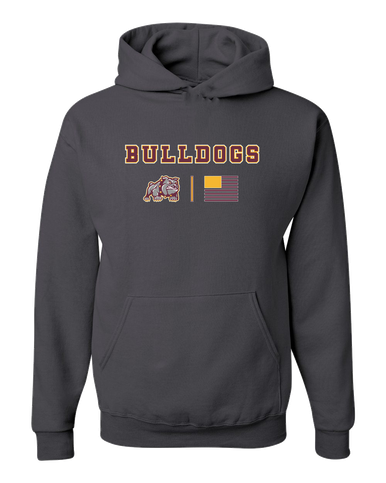 St. Cloud Bulldogs Mascot Team Colors Flag Men's Premium Hoodie