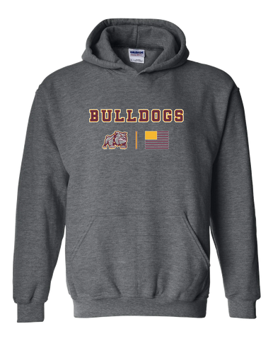 St. Cloud Bulldogs Mascot Team Colors Flag Men's Hoodie