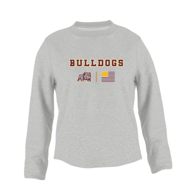 St. Cloud Bulldogs Mascot Team Colors Flag Women's Sweatshirt