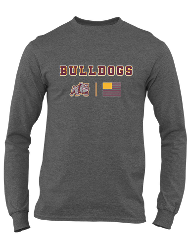 St. Cloud Bulldogs Mascot Team Colors Flag Men's LS T-Shirt