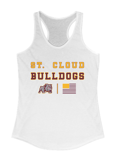 St. Cloud Bulldogs Mascot Spirit Flag Women's Tank Top