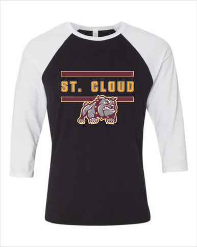St. Cloud Bulldogs Mascot Mascot #4 Women's Baseball T-Shirt