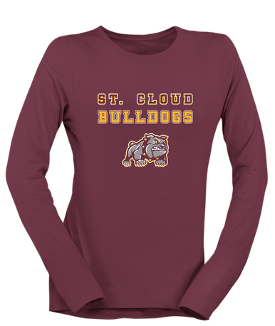 St. Cloud Bulldogs Mascot Spirit Women's LS T-Shirt